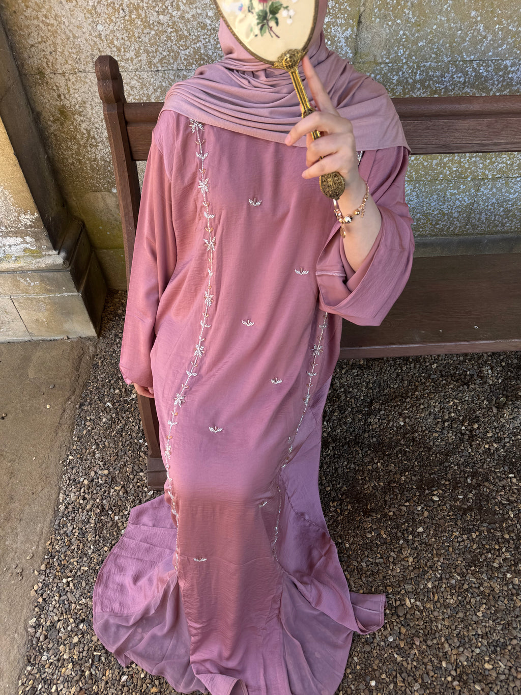 Al-Zahrah Closed Abaya | Sunset Pink