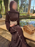 Al-Zahrah Closed Abaya | Hibiscus Brown