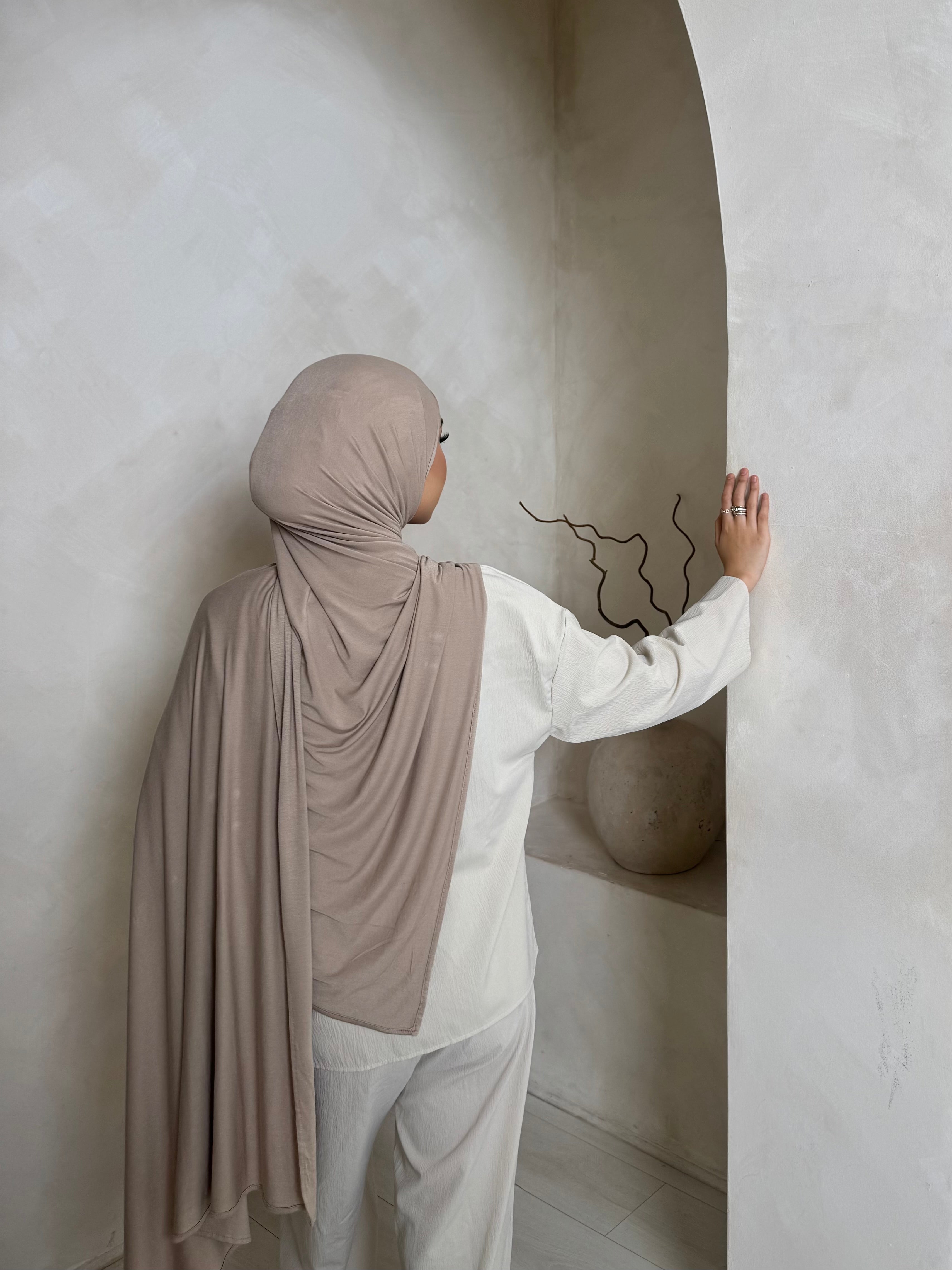 Khaki Warm Oat Jersey Hijab