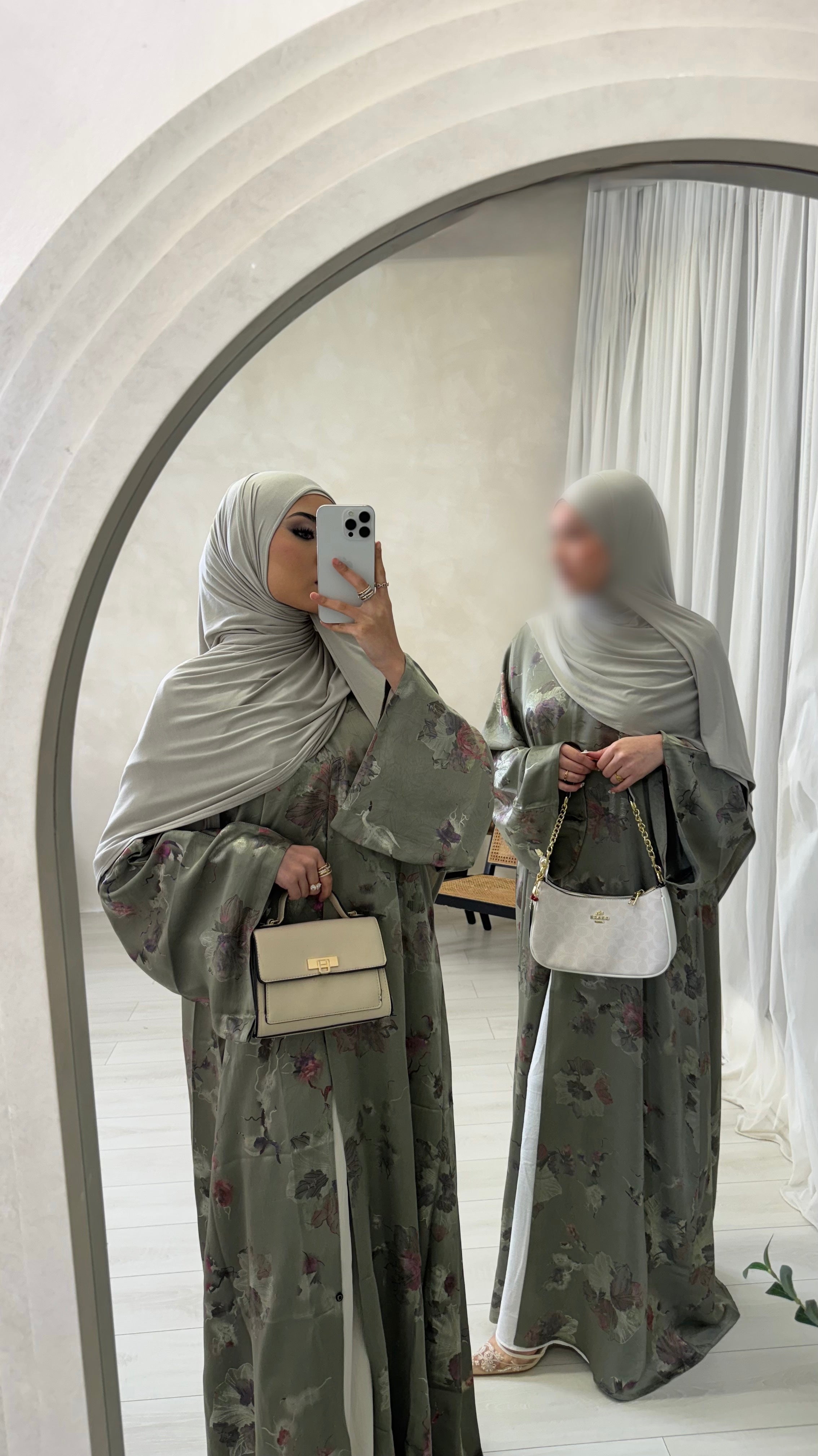Flora Serene Abaya - Sage Dream