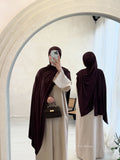 Aveline Linen Closed Abaya | Oatmeal