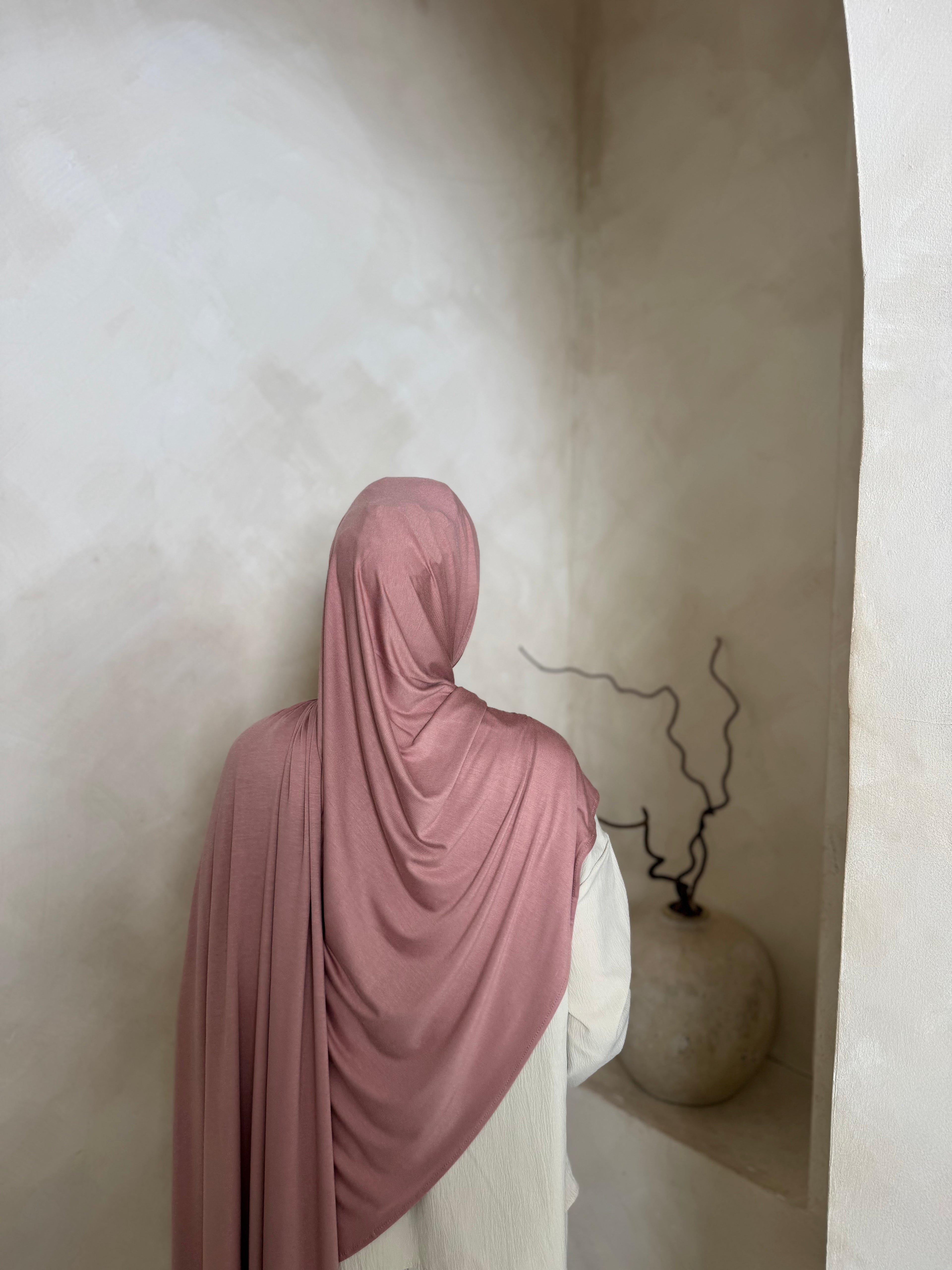 Dusty Rose Jersey Hijab
