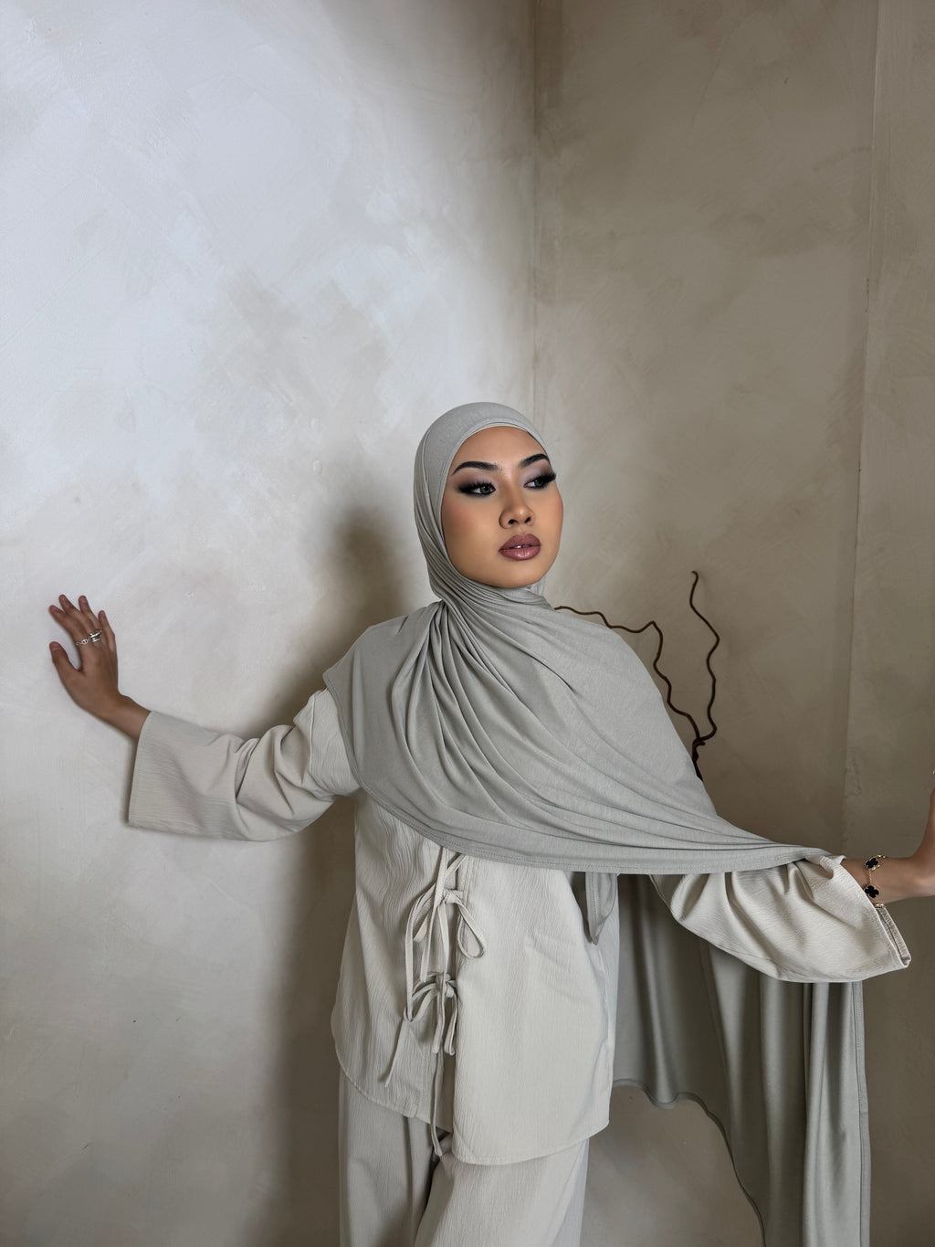 Slate Grey Jersey Hijab