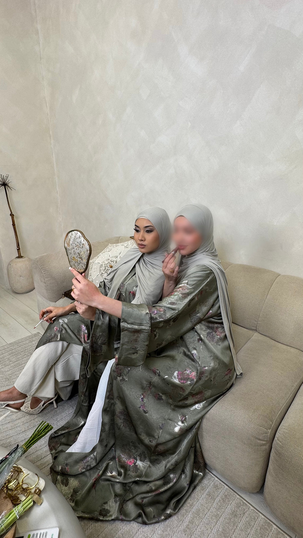 Flora Serene Abaya - Sage Dream
