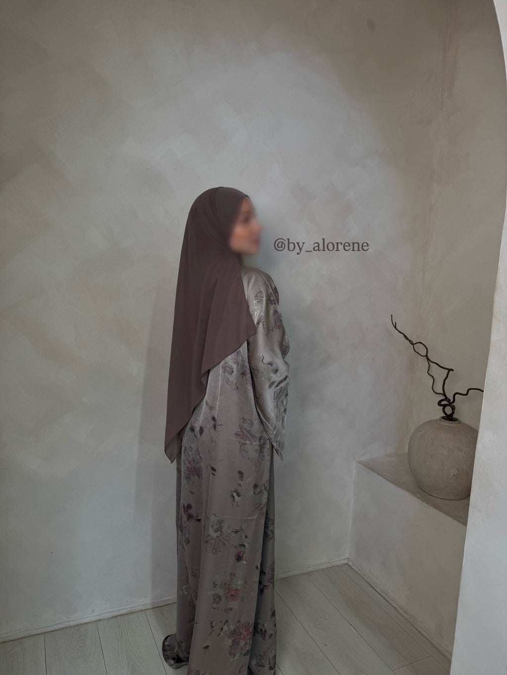 Flora Serene Abaya - Desert Bloom
