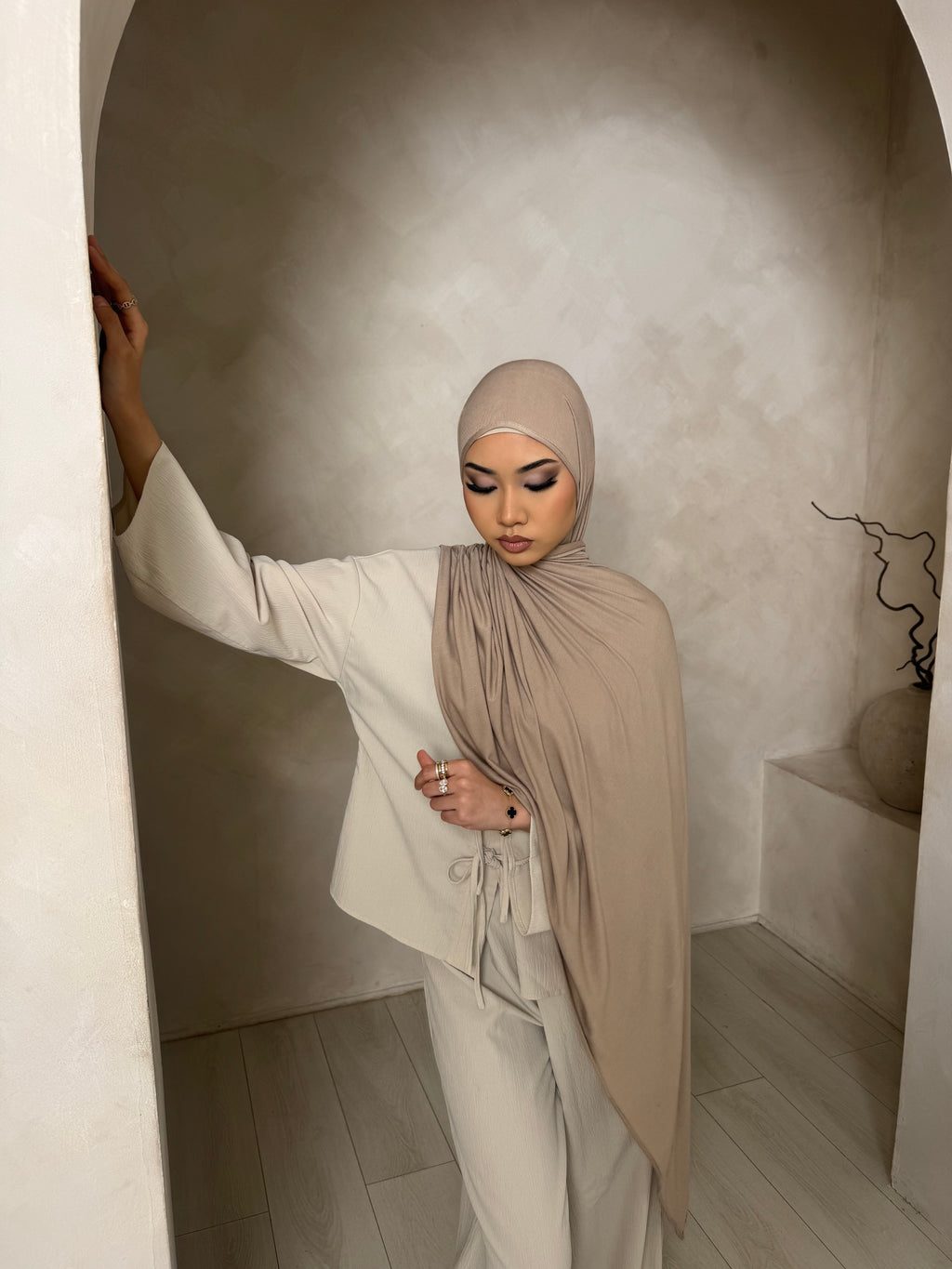 Khaki Warm Oat Jersey Hijab