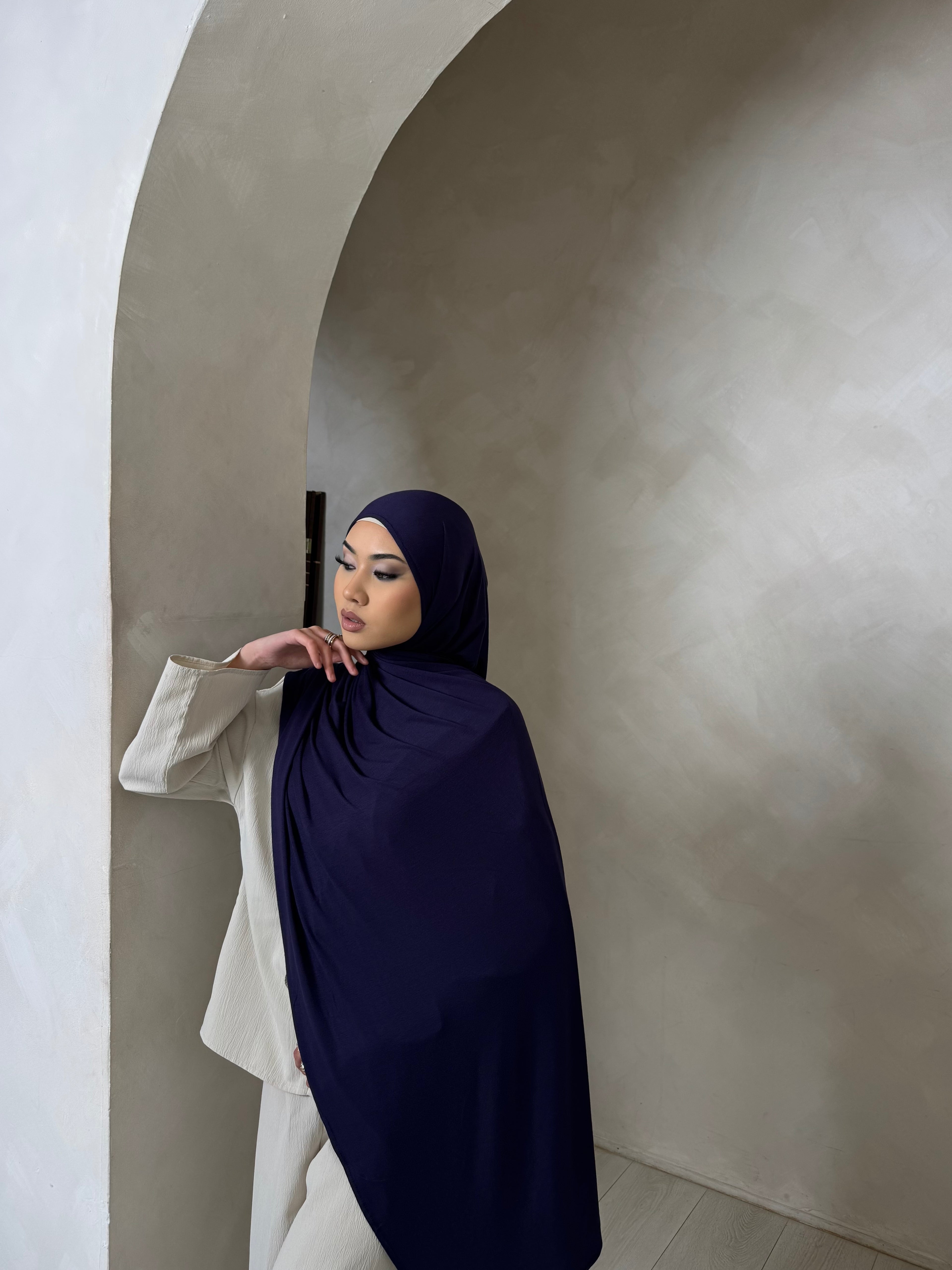 Medieval Blue Jersey Hijab