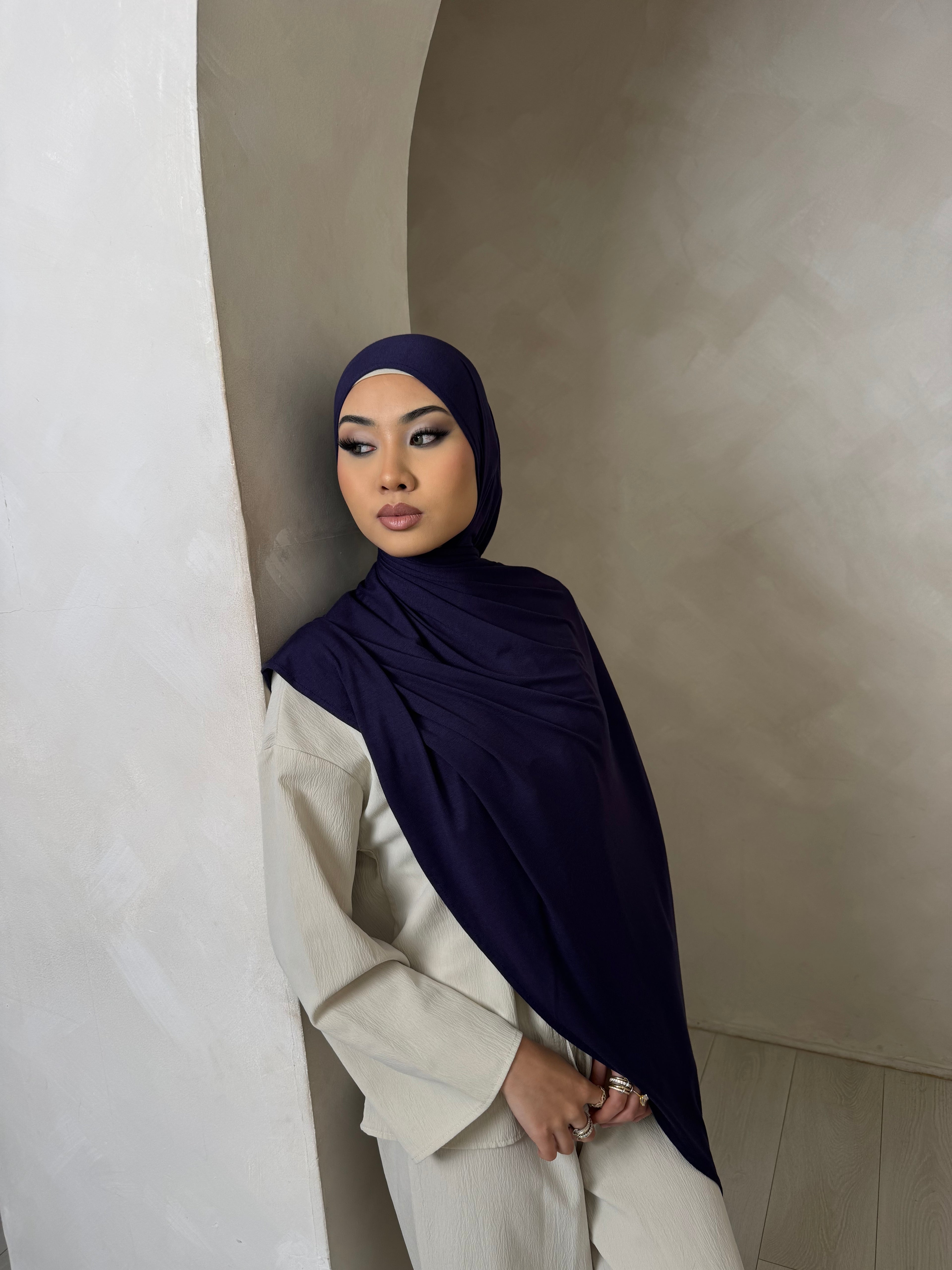 Medieval Blue Jersey Hijab