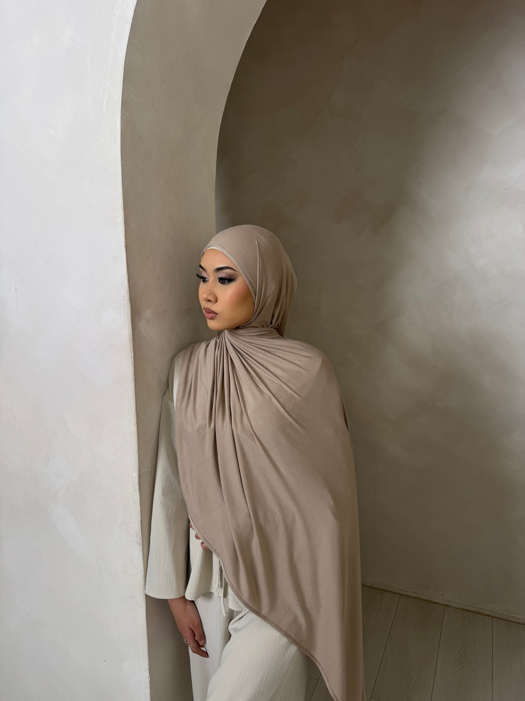 Khaki Warm Oat Jersey Hijab