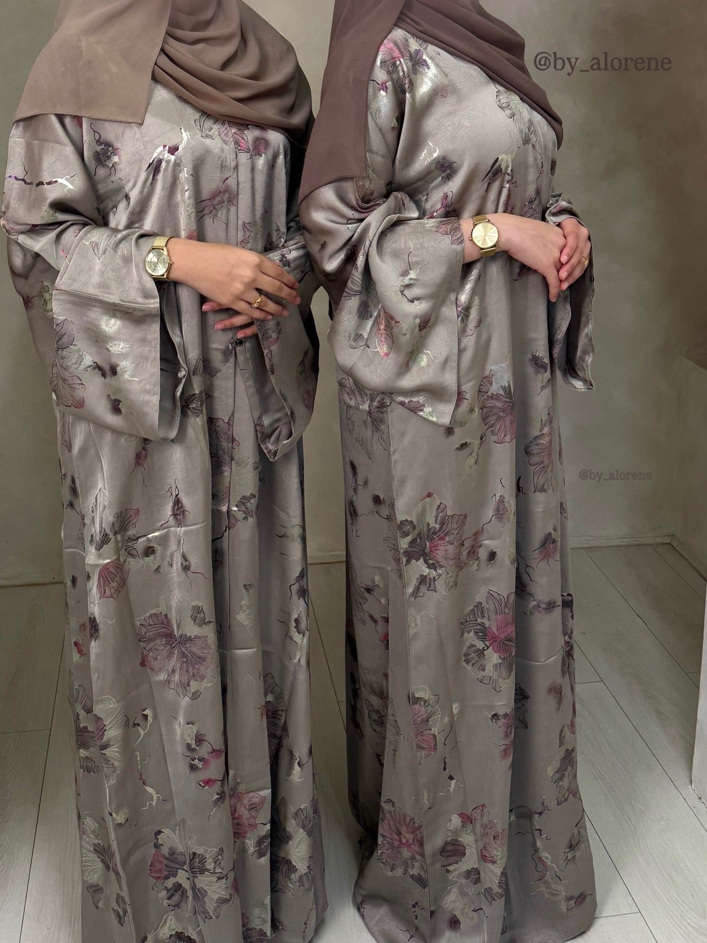 Flora Serene Abaya - Desert Bloom