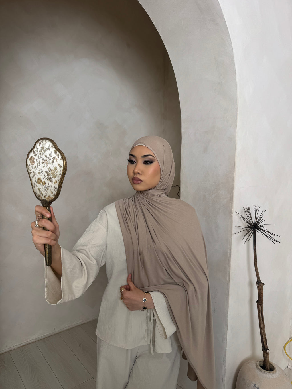 Khaki Warm Oat Jersey Hijab