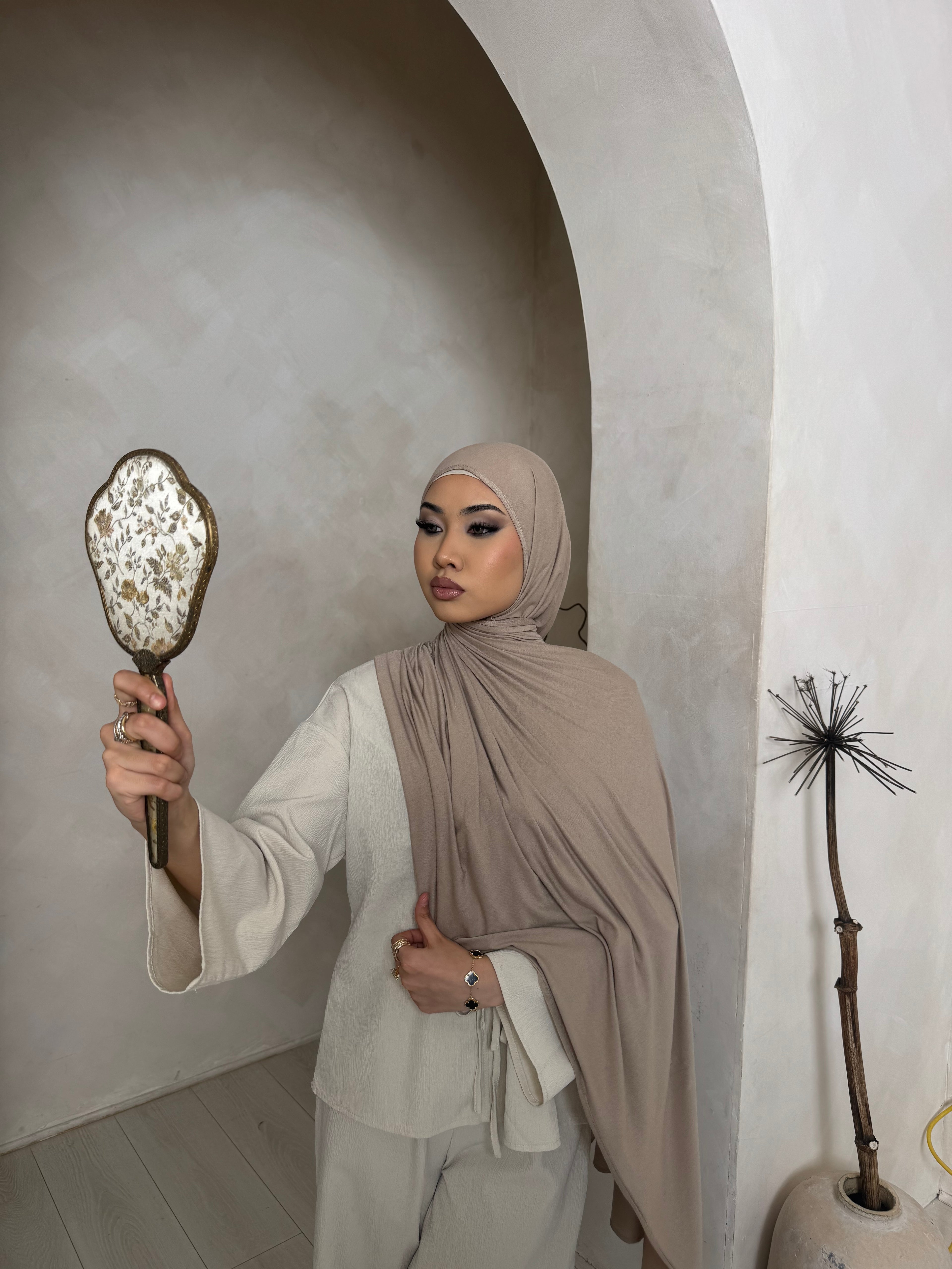 Khaki Warm Oat Jersey Hijab
