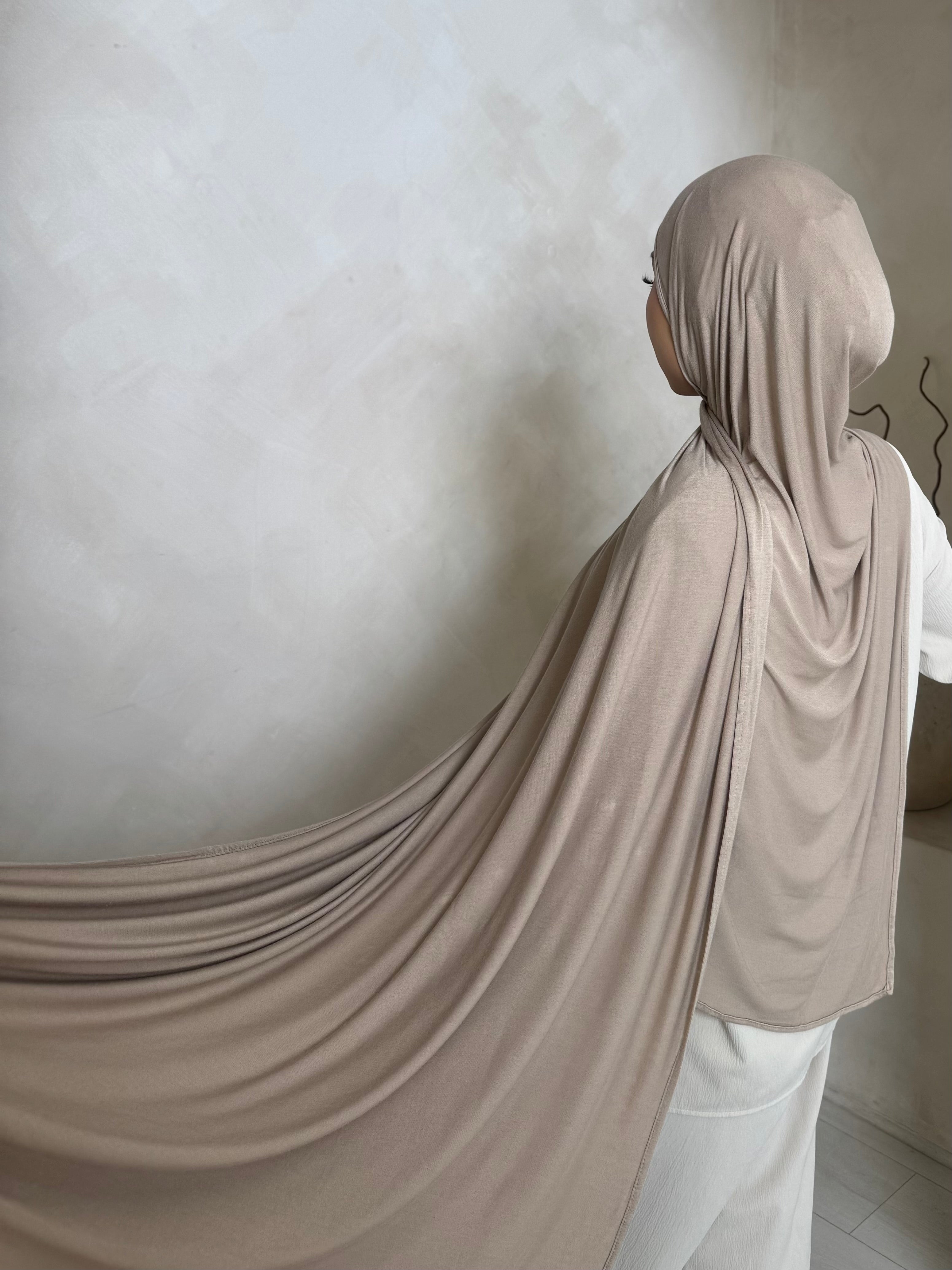 Khaki Warm Oat Jersey Hijab