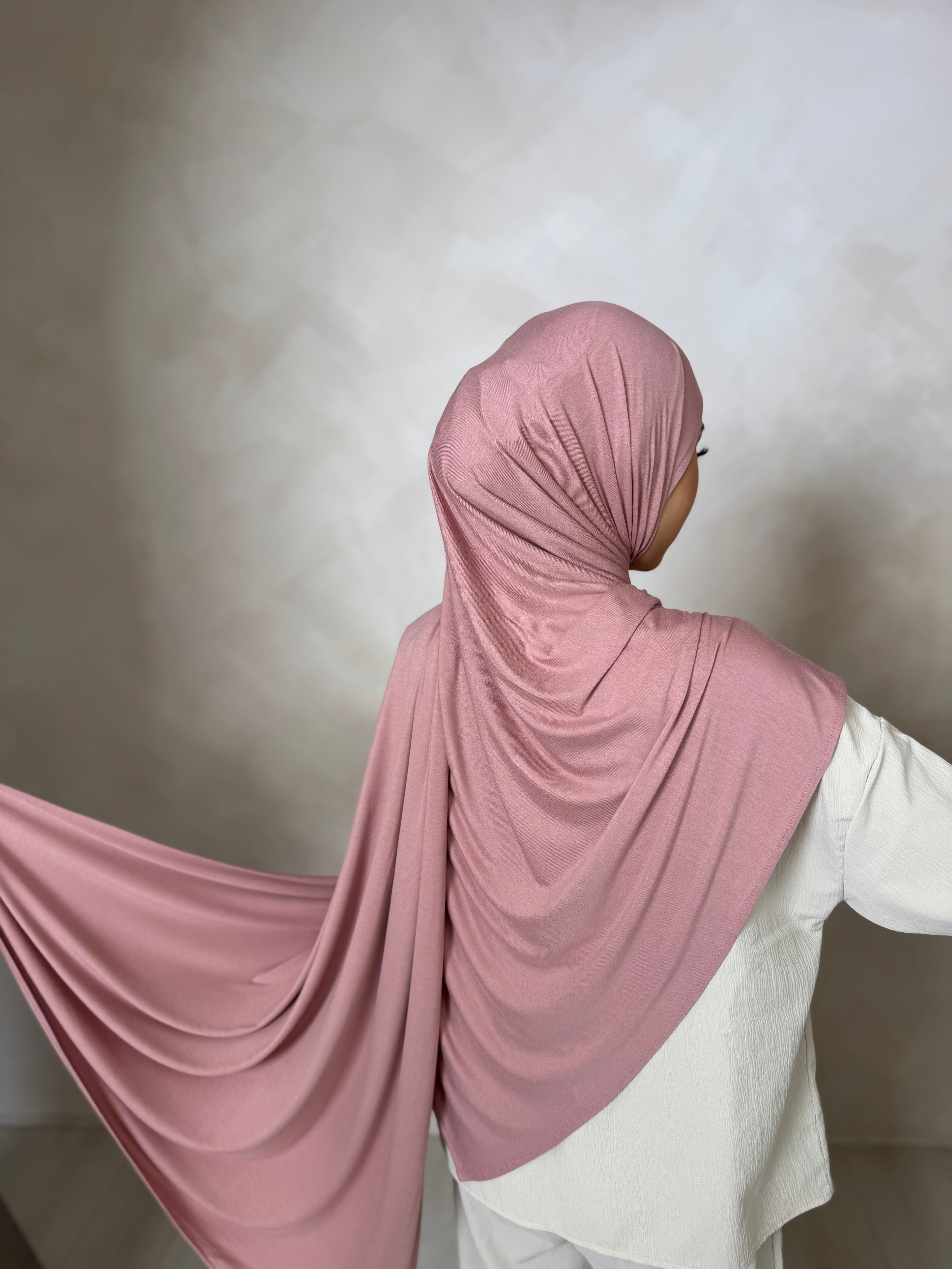 Dusty Rose Jersey Hijab