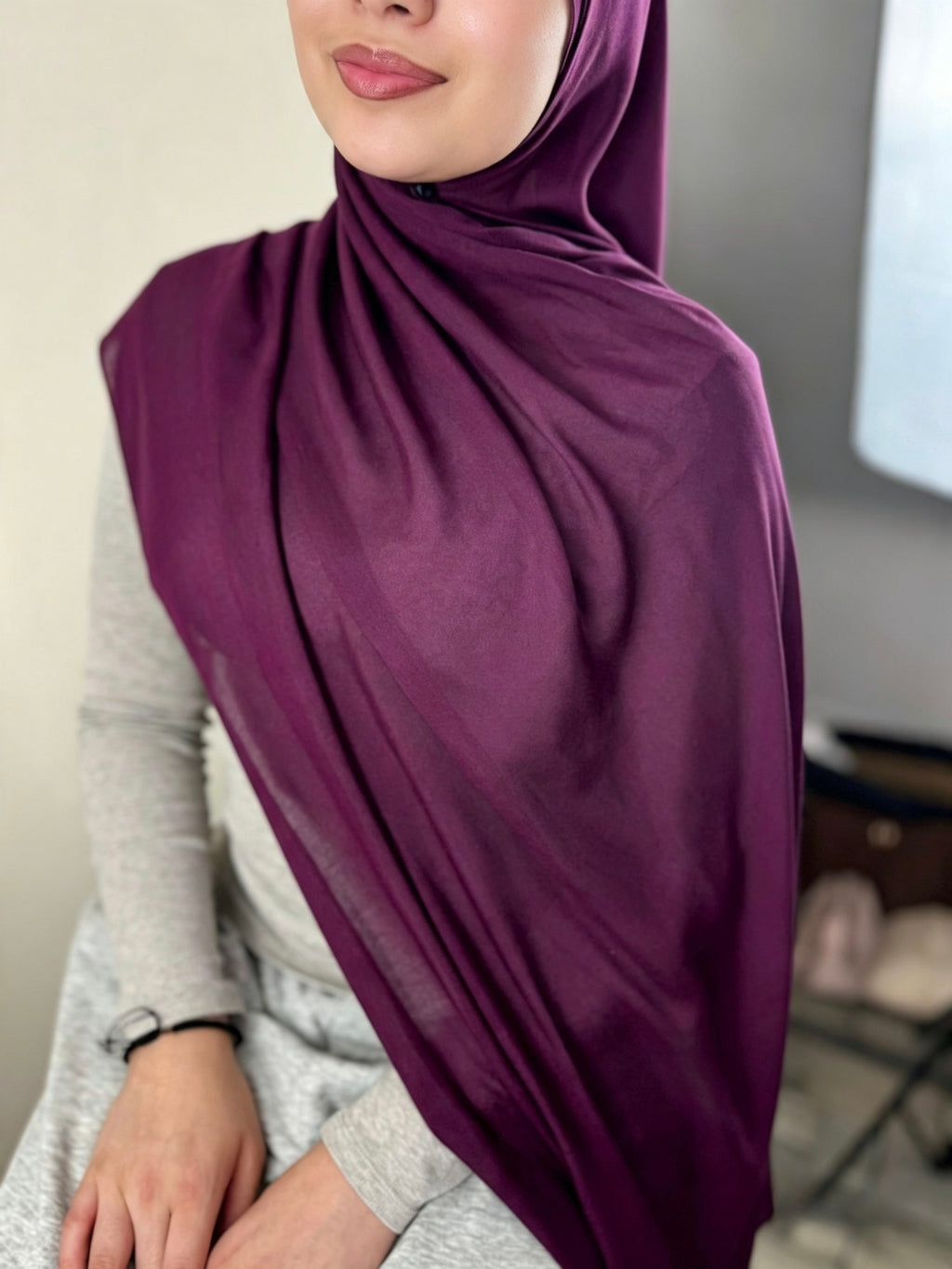 Plum Noir Premium Modal Hijabs