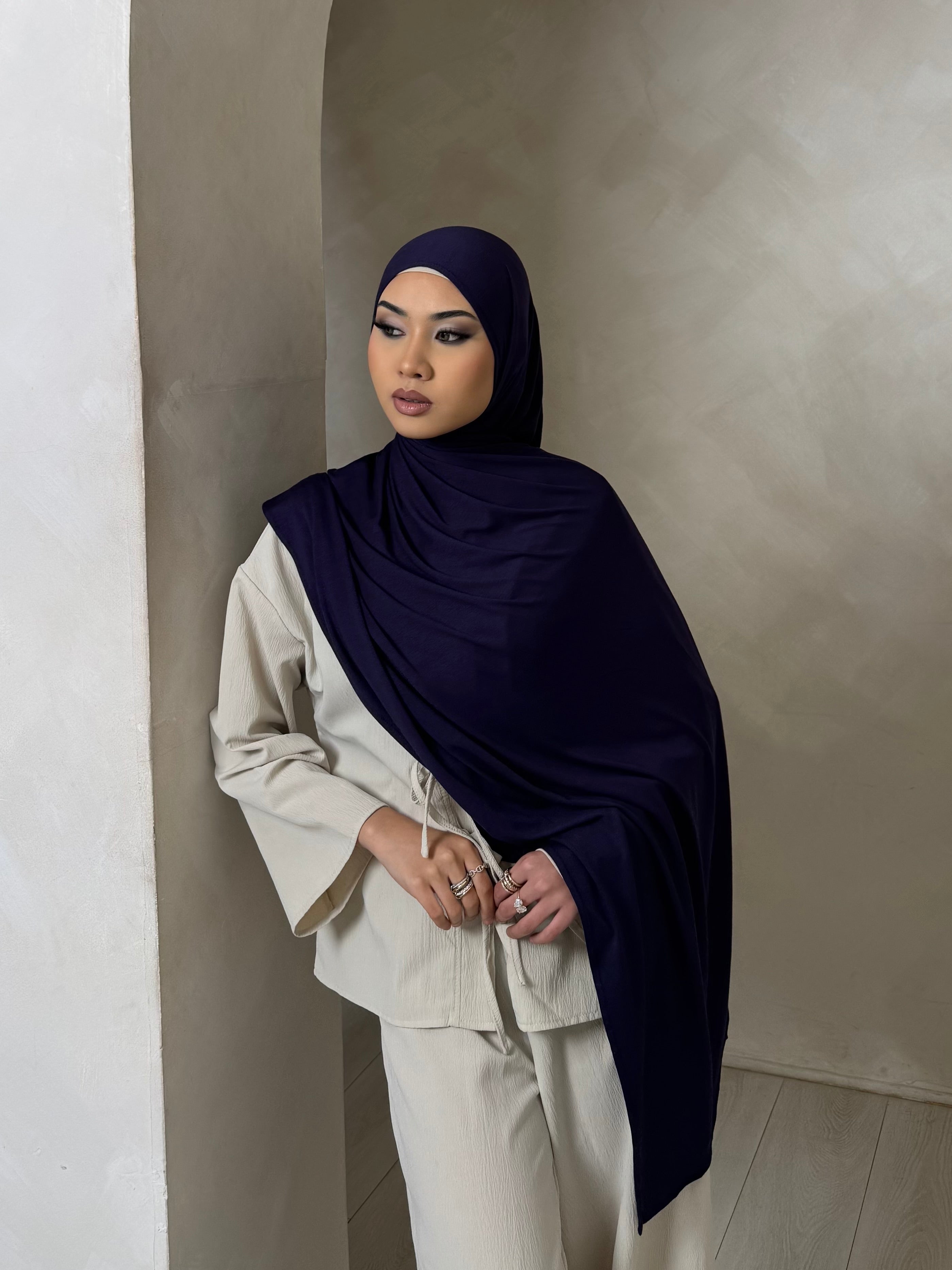 Medieval Blue Jersey Hijab