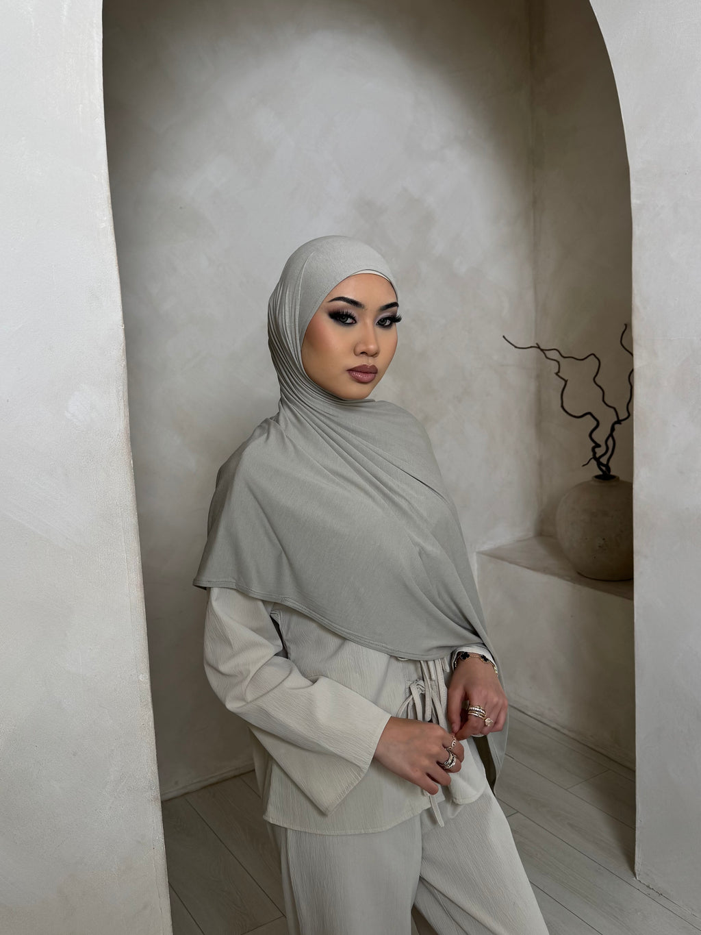 Slate Grey Jersey Hijab