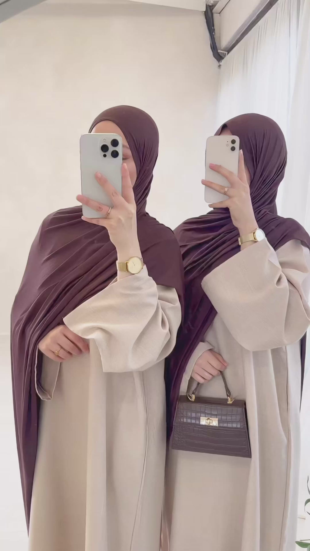 Aveline Linen Closed Abaya | Oatmeal