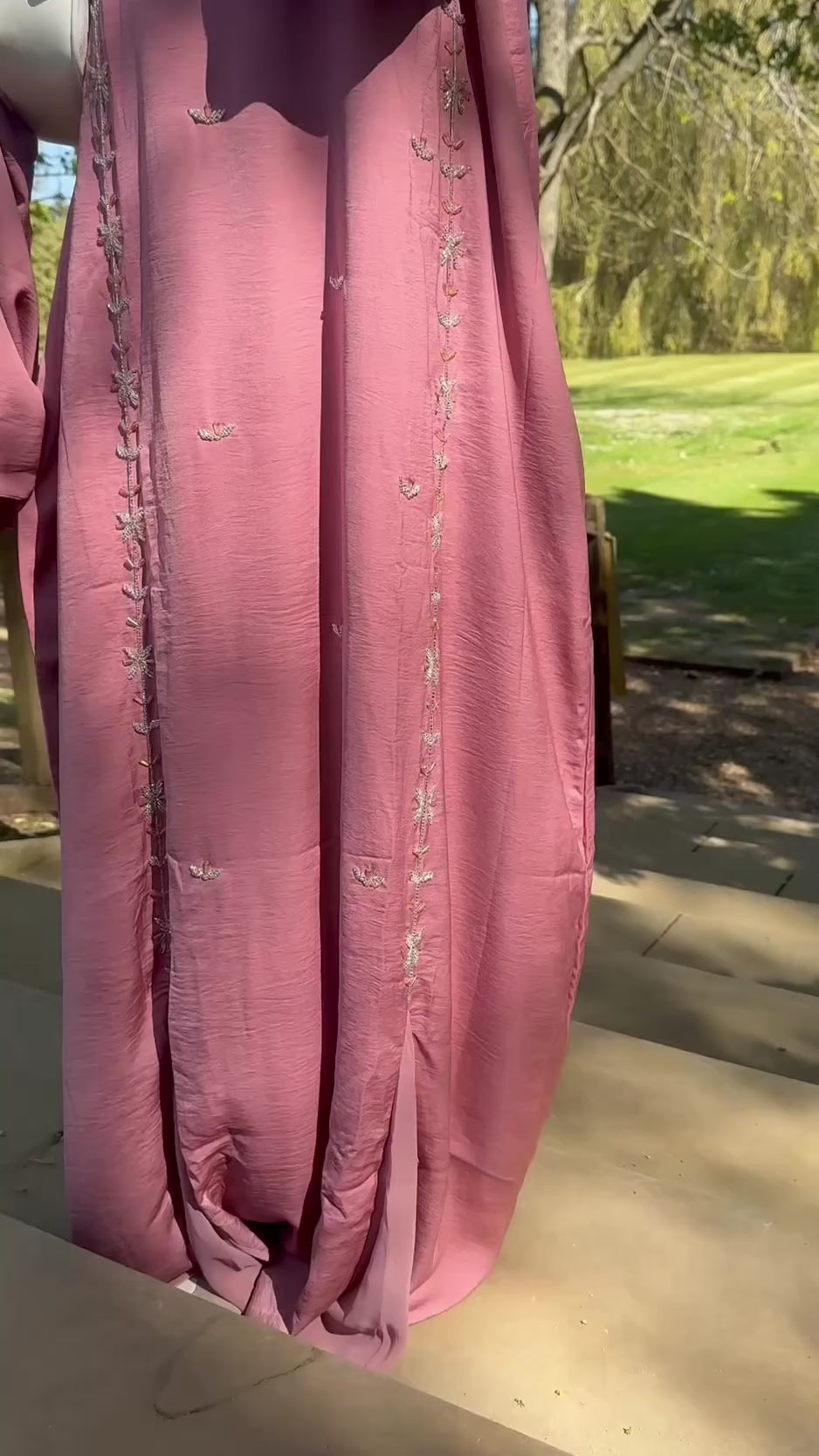 Al-Zahrah Closed Abaya | Sunset Pink
